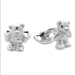 Sterling Silver Teddy Bear Cuff Links